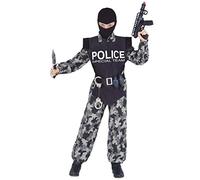 Ciao- Police Agente Speciale Action Team Costume Bambino (Taille 10-12 ans) Enfants Garçons, 10841.6-8, Camouflage