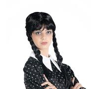 Ciao- Polyester Wednesday Addams Wig, 31431, Black