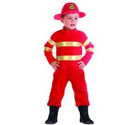 Ciao - Pompier Baby costume déguisement garçon (Taille 3-4 ans), rouge