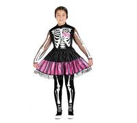 Ciao- Punk Skeletrina Squelette costume déguisement fille (Taille 9-11 ans) avec collants imprimés