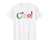 Ciao! Salutations pour femme avec drapeau italien T-Shirt