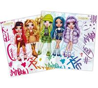 Ciao - Serviettes en papier compostables Rainbow High (33 x 33 cm, double voie), 20 pièces, multicolore, 24070