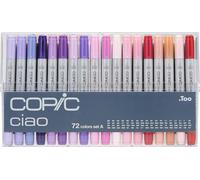 Ciao Set « 72 Colors A », 72 Pièces Dans Un Présentoir En Acrylique, Twin Marker Avec Une Pointe De Largeur Moyenne Et Une Pointe Brush