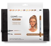 Ciao Set « Couleurs Portrait », Set De 12 Pièces Dans Un Wallet, Twin Marker Avec Une Pointe Moyenne Et Une Pointe Brush[Z3387]