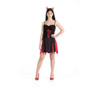 Ciao- Costume Sexy Devil, Taglia Unica Adulto, Femme, Uni, 62151, Rouge, Noir