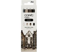 Ciao Shade Set Dark Warm Gray, 3 Marqueurs Twin Avec Une Pointe Moyenne Et Une Pointe Brush, Y Compris Multiliner Warm Gray 0,5 Mm[Z752]