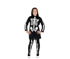 Ciao- Skeleton Girl Squelette costume déguisement robe (Taille 7-9 ans) avec collants imprimés