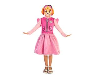 Ciao Skye costume déguisement fille original Paw Patrol La Pat' Patrouille (Taille 5-7 ans) avec masque, Rose,