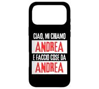 Ciao Sono Andrea Faccio Cose Da Andrea Personalizzato Coque pour iPhone 17 Pro Max