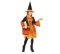 Ciao- sorcière Costume déguisement Enfant, Girls, 28032.8-10, Orange, 8-10 Ans