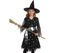 Costume De Sorcière - Taille 7-9 Ans Noir