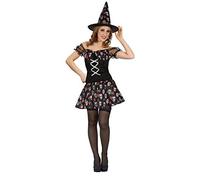 Ciao- Strega Skull Witch Costume Donna Sorcière crâne Déguisement Adulte, Femme, 62189, Noir, Blanc, Rouge, Taglia Unica 40-42