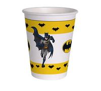 Ciao - Verres en papier compostables Batman (200 ml), 8 pièces, multicolore, 20276