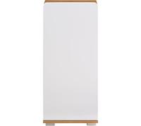 Ciara Armoire murale de rangement pour salle de bain, B, 1 porte, imitation chêne artisanal, blanc brillant.