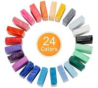 CiaraQ Lot de 24 couleurs d’argile polymère non toxique pour loisirs créatifs