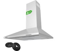 CIARRA A++ 370 m³/h Hotte d'aspiration 60 cm Hotte murale Pyramide Hotte d'aspiration 3 niveaux VMS6201