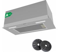 CIARRA A+++ 650 m³/h Hotte à encastrer Hotte aspirante encastrable 60 cm Hotte à encastrer en inox évacuation air recyclé VMS6926A