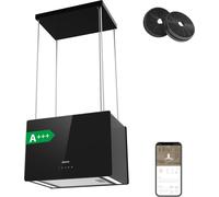 CIARRA A+++ 700 m³/h Hotte îlot suspendue Hotte WiFi App TouchVM4850B