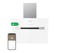 CIARRA Hotte 60cm 80W Wi-Fi Connect APP Contrôle 700m3/h Booster 4 Vitesses LED Tactile Blanc