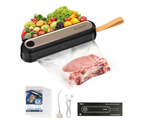 CIARRA Appareil de Mise Sous Vide 3 en 1, Scelleuse Portable avec 5 Unité Sachets | Machine Sous Vide Alimentaire, Appareil de Préservation Chef Compact
