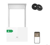 CIARRA AW4850S Hotte Ilot Connectée APP Contrôle 700m3/h Booster Mode 4 Vitesses Hotte à Recyclage 48cm Blanc & Inox