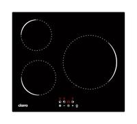 CIARRA AWBBIH3-C Plaque Induction 3 foyers, Tables de cuisson 60cm 5600w, 9 niveaux de puissance, Minuterie, Idéale cuisine familiale