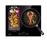 CIARRA AWBIH3BF Plaque Induction-6500W Table de Cuisson 3 Foyers-Fonction Boost-1 Zone Flexible-Verrouillage Enfants