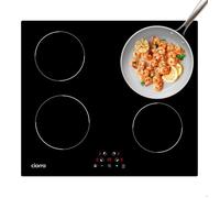 plaque à induction encastrée - 4 foyers - 6000w - commandes tactile - 9 niveaux - minuteur - verrouillage enfant - l 59cm