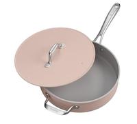CIARRA Beyond - Sauteuse - 28cm - 4.2L - Revêtement Antiadhésif - avec Couvercle - Tous Feux dont Induction - Non Toxique - sans PTFE et PFOA - Rose