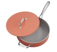 CIARRA Beyond - Sauteuse - 28cm - 4.2L - Revêtement Antiadhésif - avec Couvercle - Tous Feux dont Induction - Non Toxique - sans PTFE et PFOA - Orange