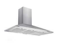 CIARRA CAS9201A Hotte Aspirante 90 cm Classe A - 370m³/h - Recyclage ou Evacuation - Cheminée Extensible - Hotte Noire - Acier Inoxydable