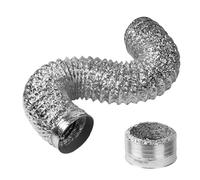 CIARRA CBAL150 Tuyau d’Évacuation Flexible Ø150mm pour Hotte Aspirante, 1,5m Conduit en Aluminium