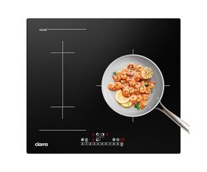 CIARRA CBBIH3BF Plaue induction 3 Foyers 6500W, Table de cuisson encastrable 60cm -Commande tactile-Fonction boost-1 zone flexible-Verrouillage Enfants-Noir
