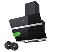 CIARRA Hotte Aspirante 60cm APP Contrôle 650 m3/h Classe A+++ 4 Vitesses Booster 58dB Touche Tactile Noir