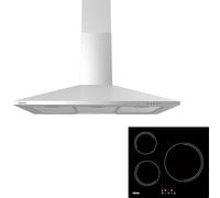 CIARRA CBCS9201 Hotte Aspirante 90 cm Classe A++ 370m³/h et Plaque Induction 3 Foyer 5600W CABBIH3-E