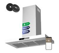 CIARRA Dynamic A+++ 650 m3/h Hotte aspirante 90 cm Hotte WIFI APP SensorTouch Hotte murale inox verre blanc VM9102W