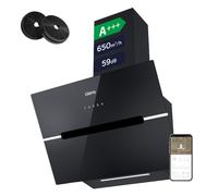 CIARRA Hotte aspirante A+++ 650 m³/h Hotte d'aspiration 60cm WIFI + APP & Touch Control Booster VM6736FB
