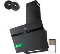 CIARRA Hotte aspirante à tête ouverte A+++ 650 m³/h Hotte aspirante à recyclage d'air 60cm WIFI APP Touch Control Matt VM6736HG