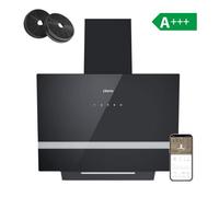 CIARRA Hotte Aspirante Booster 650m3/h A+++ Hotte Wi-Fi APP Contrôle 4 Vitesses Recyclage Noir
