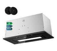 CIARRA hotte aspirante encastrable 60cm 450m3/h 3 vitesses tactile et geste commande recyclage ou évacuation CD6931BK Noir G