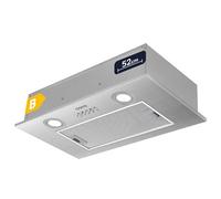 CIARRA Hotte Intégrée 52cm Groupe Filtrant 300 m³/h 3 Vitesses - Evacuation ou Recyclage LED - Inox