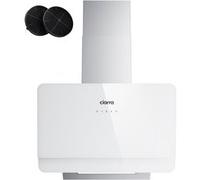 CIARRA Hotte aspirante inclinée 60cm 580 m³/h 3 vitesses tactile recyclage ou évacuation CD6765CS Blanc