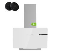 CIARRA Hotte aspirante inclinée avec commande tactile, 60 cm, débit d'air 580 m³/h, éclairage LED Blanc