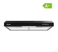 CIARRA Hotte casquette encastrable 60 cm noire 220 m³/h Evacuation & Recyclage 3 vitesses LED