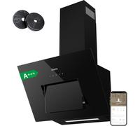 CIARRA Hotte de cuisine A+++ 650 m³/h Hotte d'aspiration 60cm WIFI +APP & Touch Control Boost VM6736MB