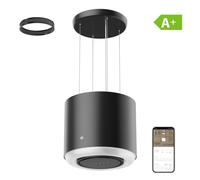 CIARRA Hotte Ilot App Contrôle Touche Tactile 550m3/h Booster Hotte Recyclage Noir CD4838DB
