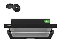 Ciarra Hotte télescopique sous armoire 370 m³/h noir 60 cm