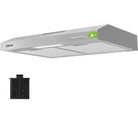 CIARRA Hotte visière 60cm Classe A+ 3 vitesses 220m³/h Recyclage & Evacuation Hotte aspirante encastrable - Inox
