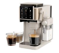 CIARRA CBSACM-D6 Machine Expresso Broyeur avec Mousseur à Lait Intégré, Machine à Café Semi-Automatique pour Espresso, Cappuccino, Latte et Americano, Extraction Chaude et Froide, Corps en Acier,Inox