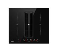 CIARRA ONE CBBEH594BBFF Plaque de cuisson à induction, avec hotte aspirante, 60 cm, combinaison CombiZone, deux zones flexibles, 4 plaques PowerBoost, commande tactile Stop&Go, 7000 W